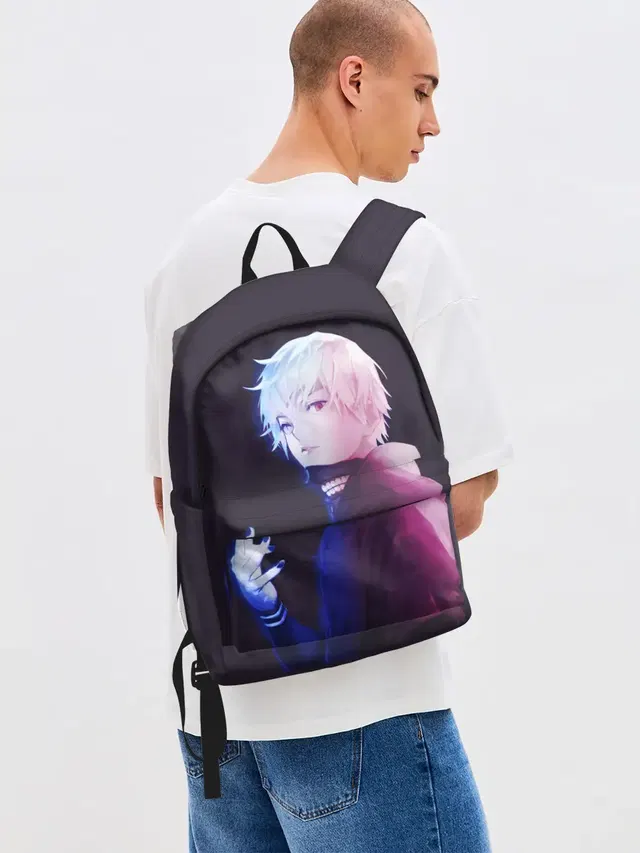 Джинсовый рюкзак с принтом «Kaneki Ken обернулся»