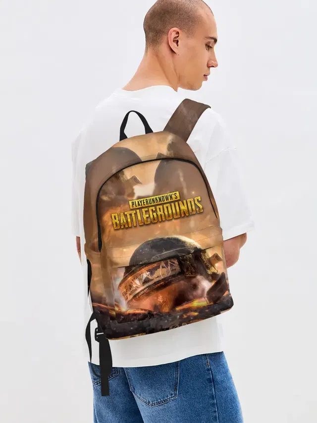 Джинсовый рюкзак с принтом «ПАБГ — PlayerUnknowns Battlegrounds»