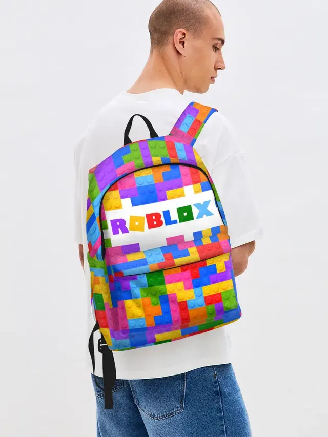 Джинсовый рюкзак с принтом «Роблокс — ROBLOX LEGO»