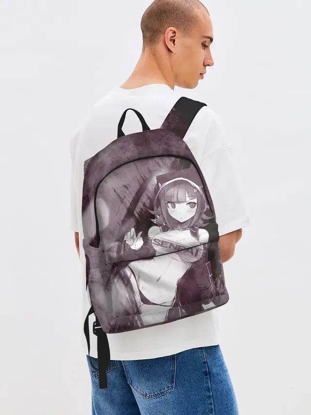 Джинсовый рюкзак с принтом «Danganronpa акварель»