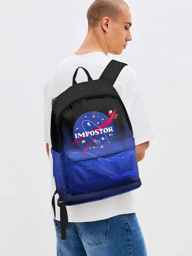 Джинсовый рюкзак с принтом «Impostor Nasa»