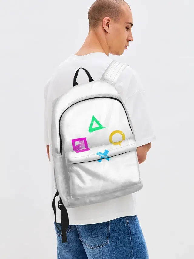 Джинсовый рюкзак с принтом «Gamepad»