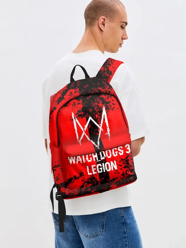 Джинсовый рюкзак с принтом «Grunge — Watch Dogs: Legion.»