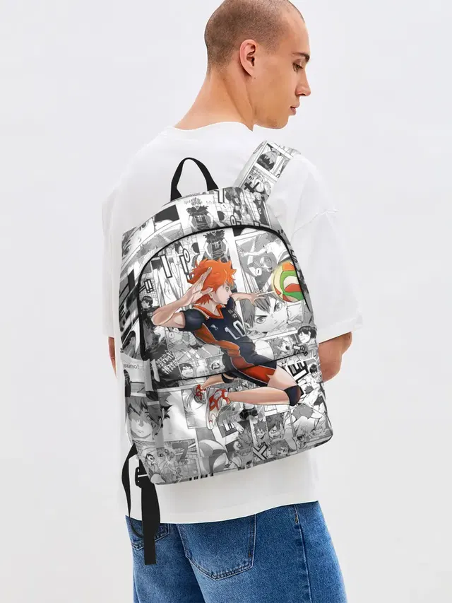 Джинсовый рюкзак с принтом «Хината Се Haikyu!»