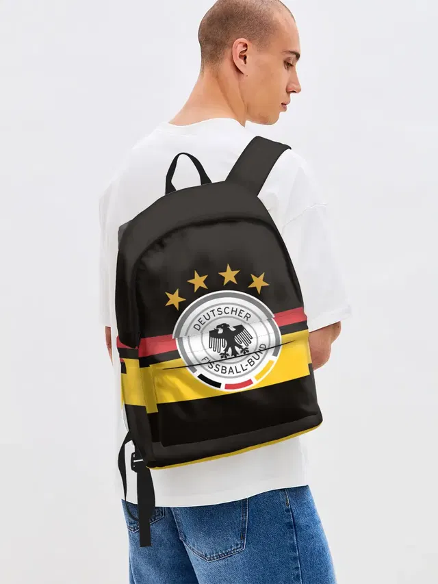 Джинсовый рюкзак с принтом «Germany national football team»