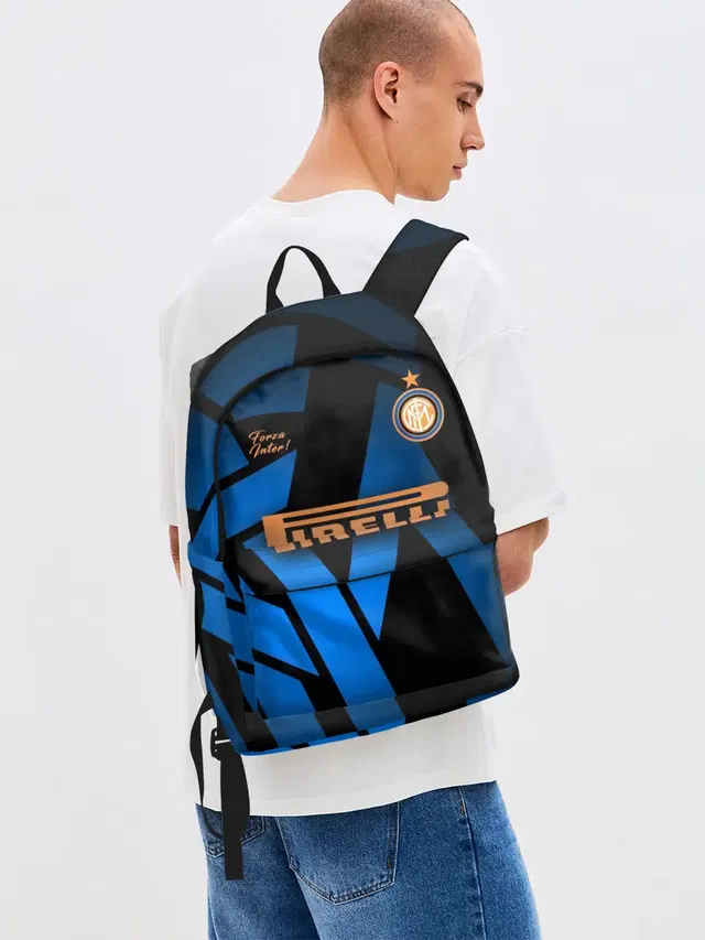 Джинсовый рюкзак с принтом «Forza Inter!»