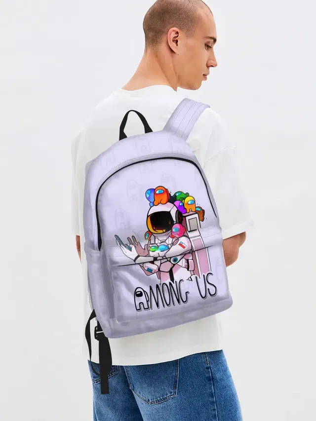 Джинсовый рюкзак с принтом «Mini Crewmate»