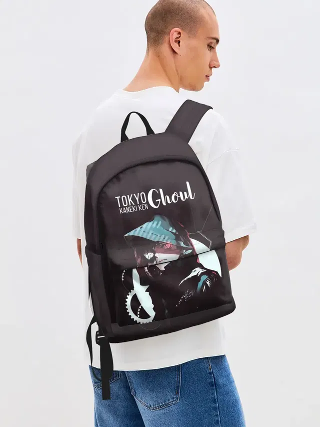 Джинсовый рюкзак с принтом «Kaneki Ken tokyo ghoul»