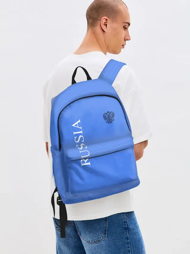 Джинсовый рюкзак с принтом «Патриотизм — RF_FASHION»