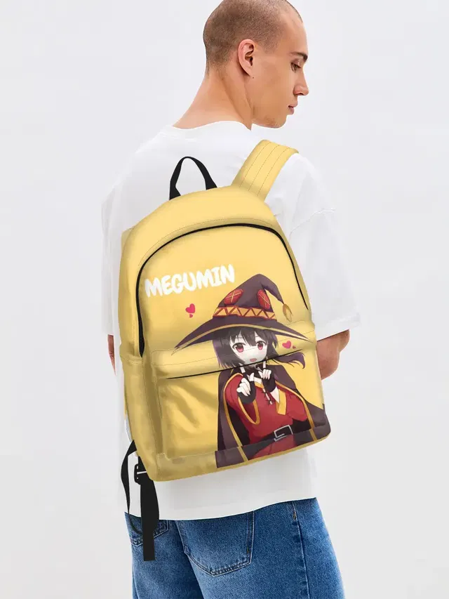 Джинсовый рюкзак с принтом «Megumin ноу ноу»