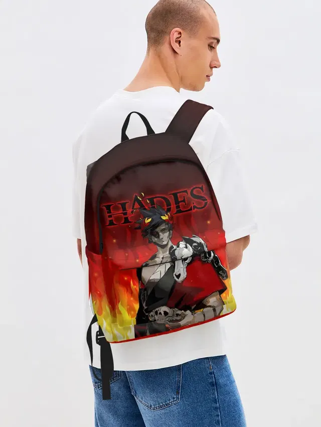 Джинсовый рюкзак с принтом «Hades Zagreus»