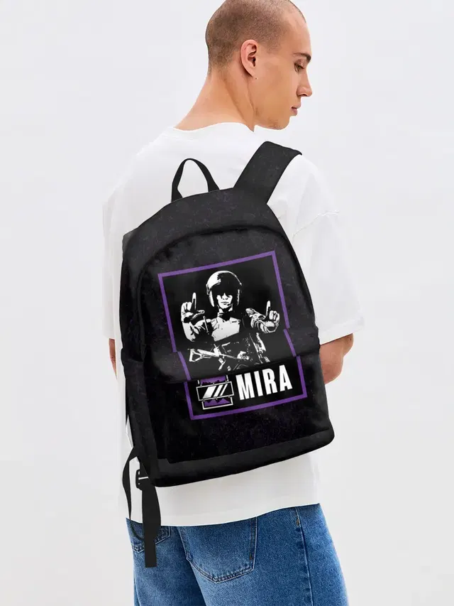 Джинсовый рюкзак с принтом «Mira»