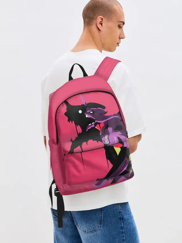 Джинсовый рюкзак с принтом «Neon Genesis Evangelion — Евангилион»