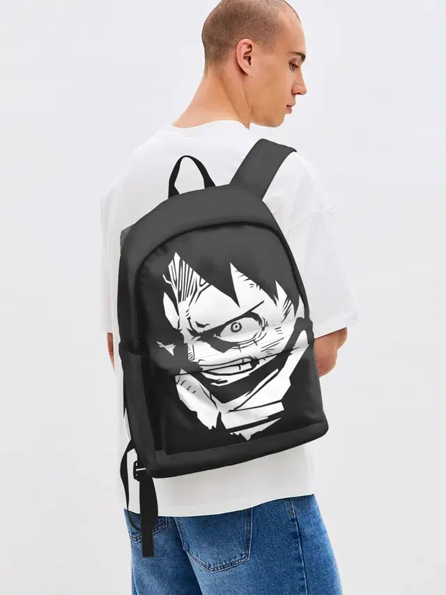 Джинсовый рюкзак с принтом «Злой One piece»