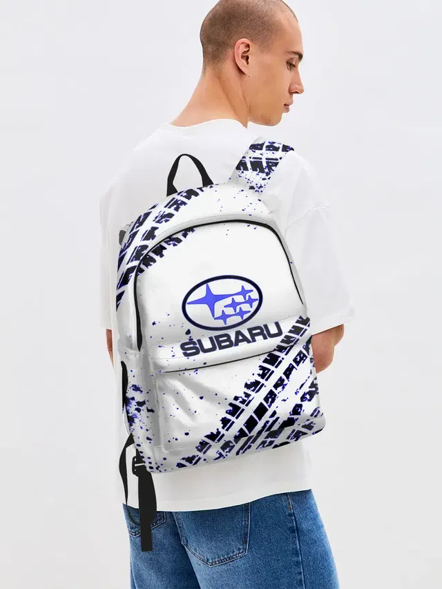 Джинсовый рюкзак с принтом «Subaru»