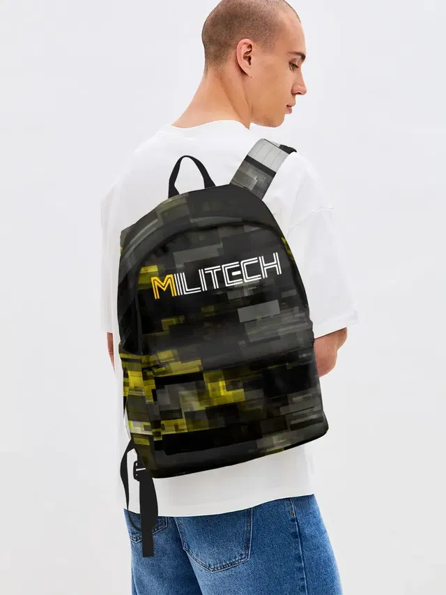 Джинсовый рюкзак с принтом «MILITECH камуфляж Cyberpunk 2077»