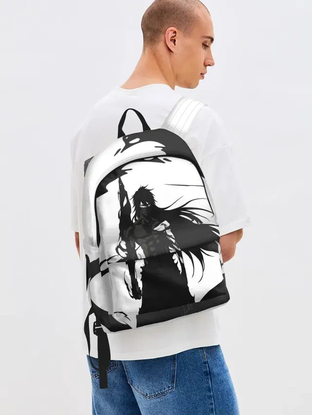 Джинсовый рюкзак с принтом «Bleach black & — Bleach black & white»
