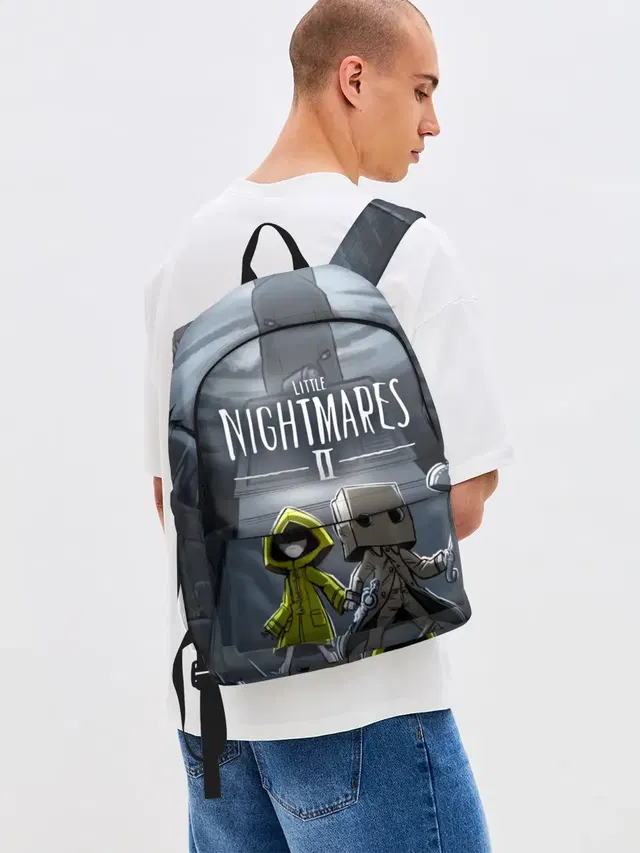 Джинсовый рюкзак с принтом «Little Nightmares — LITTLE NIGHTMARES 2»