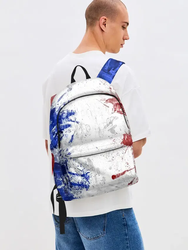 BLUE WHITE & RED