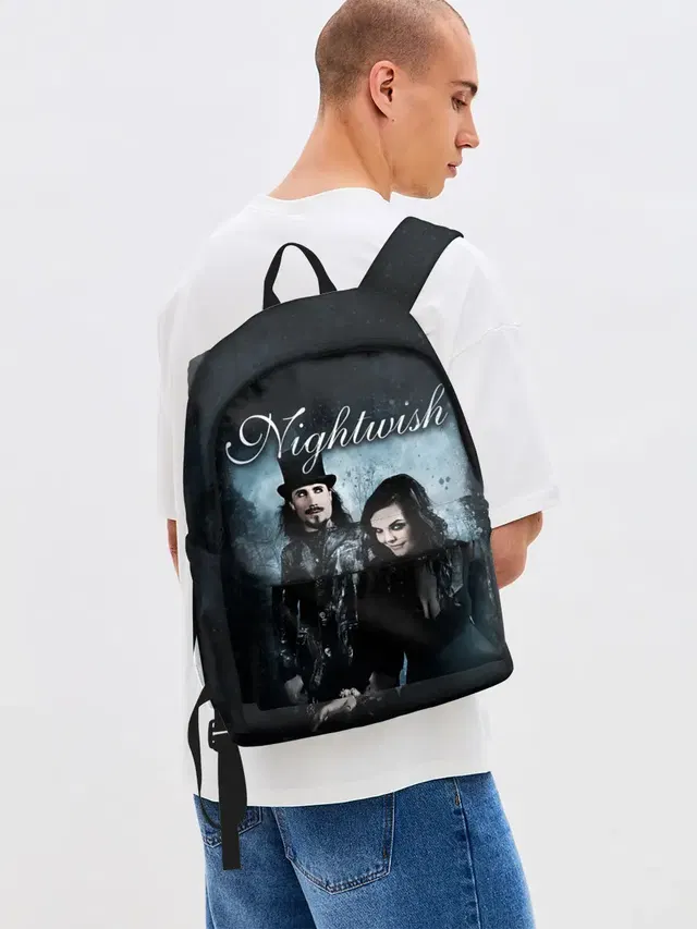 Джинсовый рюкзак с принтом «Музыкальная группа — NIGHTWISH»