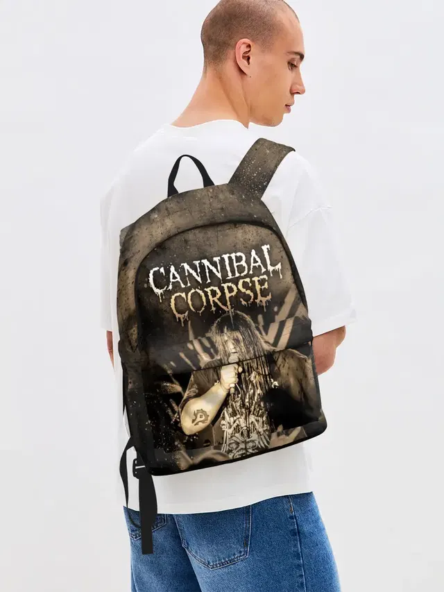 Джинсовый рюкзак с принтом «Cannibal Corpse»