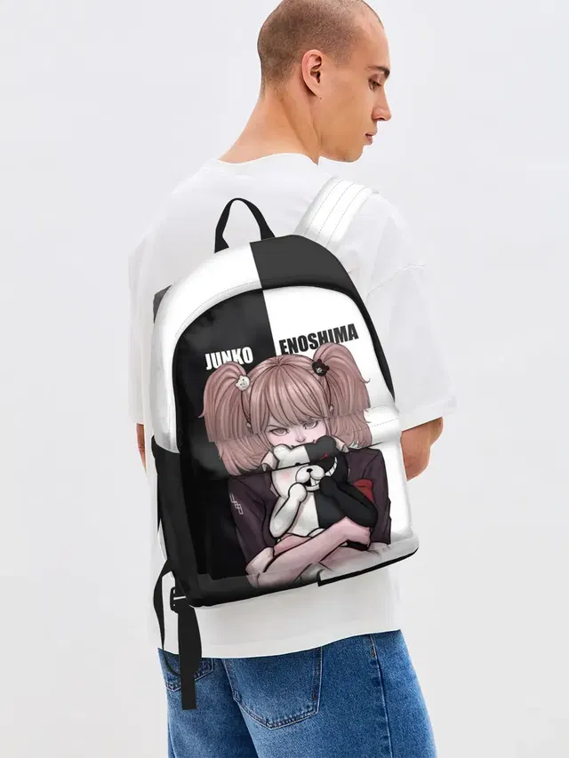 Джинсовый рюкзак с принтом «Monokuma Junko»