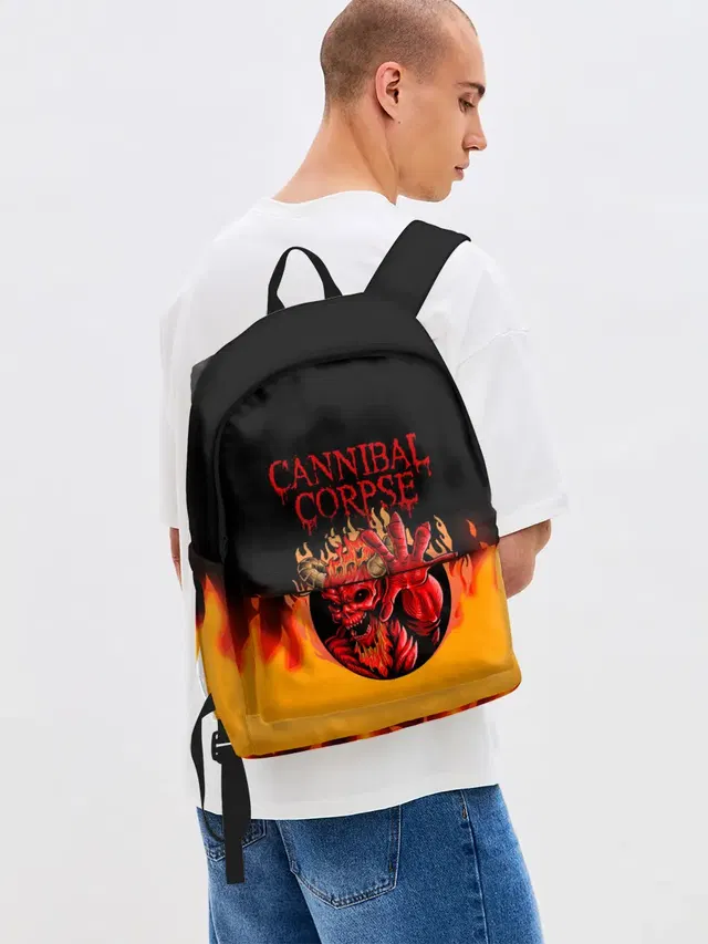Джинсовый рюкзак с принтом «Cannibal Corpse Труп Каннибала — Труп Каннибала»