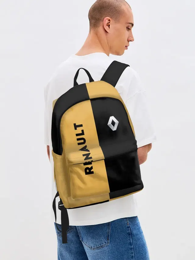 Джинсовый рюкзак с принтом «Renault — Passion for life»