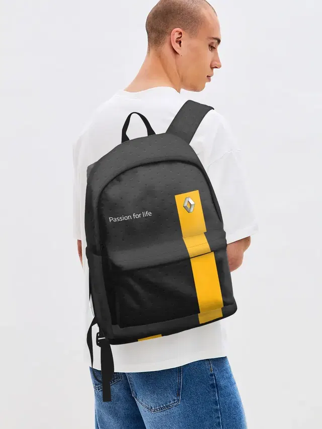 Джинсовый рюкзак с принтом «Renault»