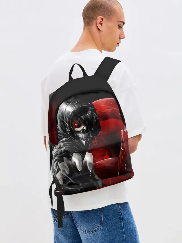 Джинсовый рюкзак с принтом «Kaneki Ken Kakuja»