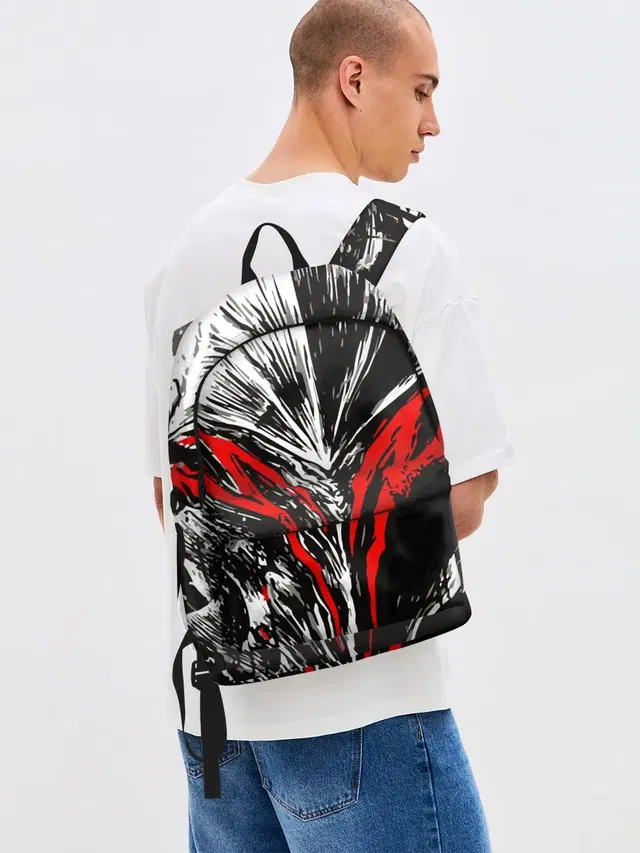 Джинсовый рюкзак с принтом «Берсерк — BERSERK mask»