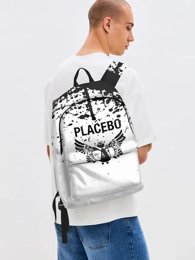 Джинсовый рюкзак с принтом «Placebo»
