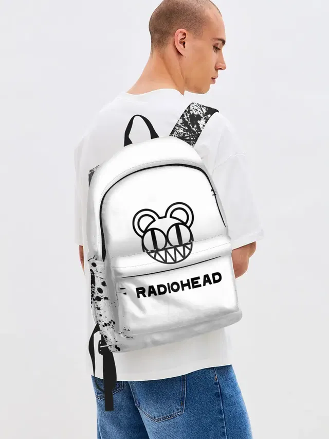 Джинсовый рюкзак с принтом «Radiohead»