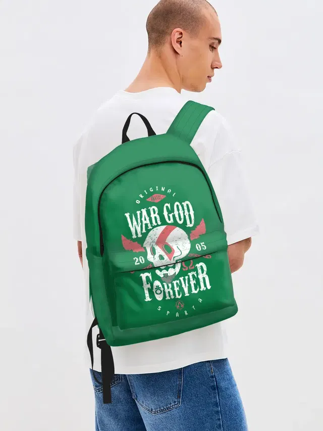 Джинсовый рюкзак с принтом «War God»