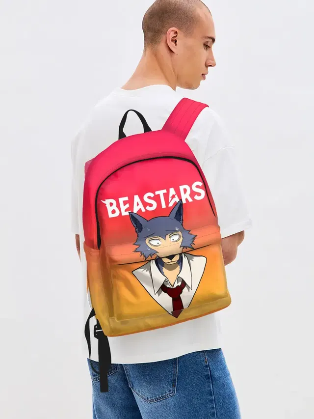 Джинсовый рюкзак с принтом «Beastars — ВЫДАЮЩИЕСЯ ЗВЕРИ»