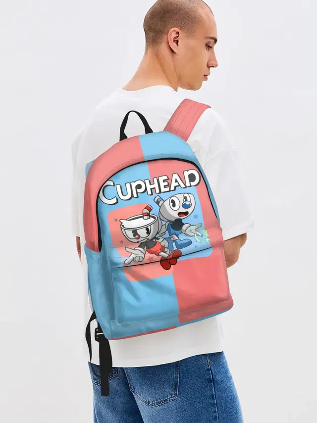 Джинсовый рюкзак с принтом «Caphead»