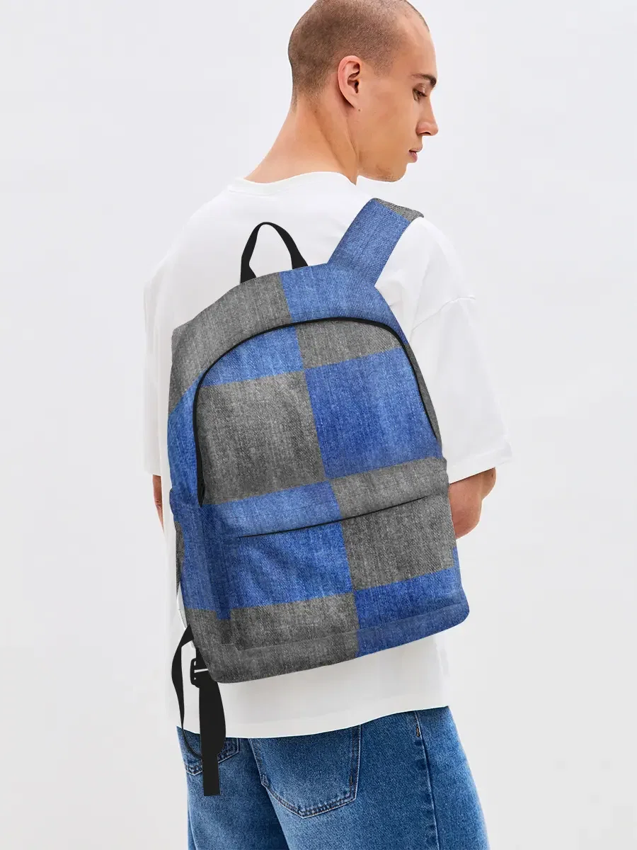 Джинсовый рюкзак с текстурами «Denim texture» — купить — принт крупно
