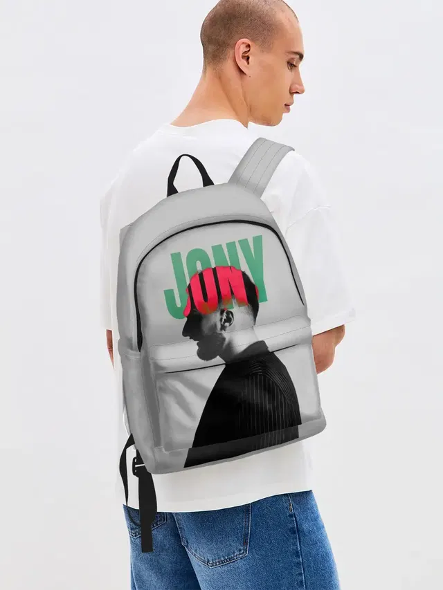 Джинсовый рюкзак с принтом «Jony»
