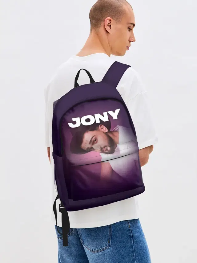 Джинсовый рюкзак с принтом «Jony — Jony френдзона»