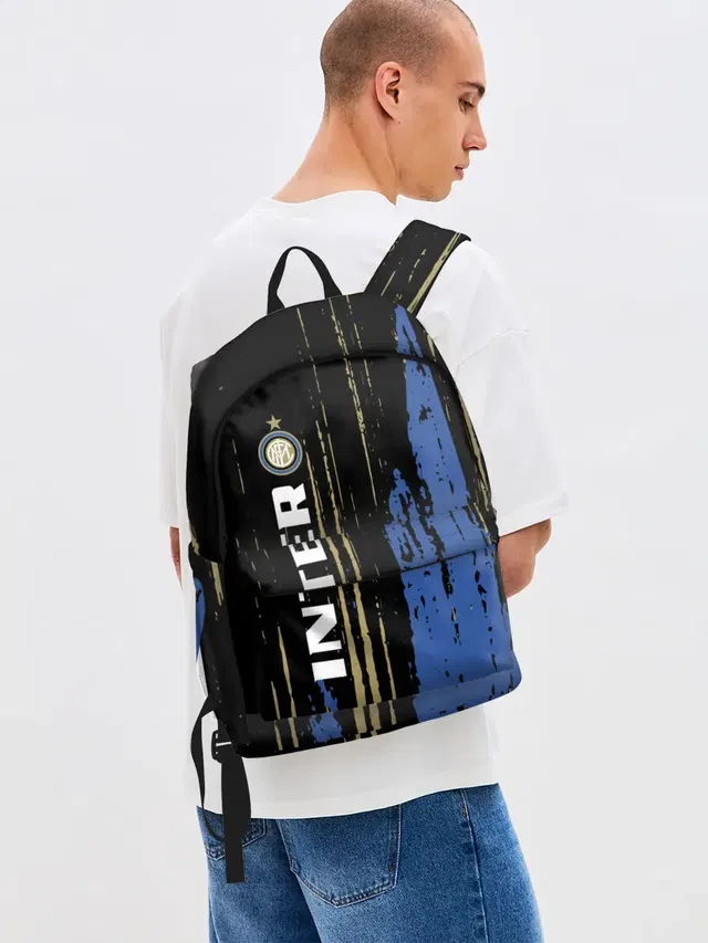 Джинсовый рюкзак с принтом «Inter Milan logo»