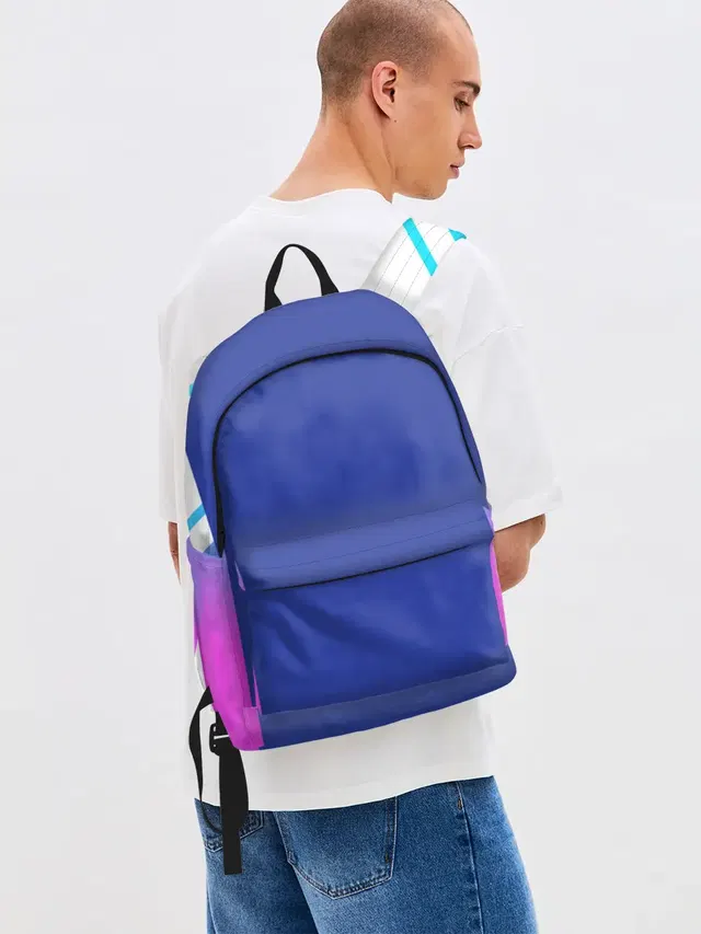 Джинсовый рюкзак с принтом «Neon Gradient Fitness Uniform»