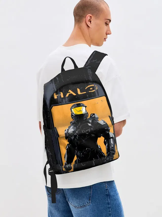 Джинсовый рюкзак с принтом «Halo Chef»