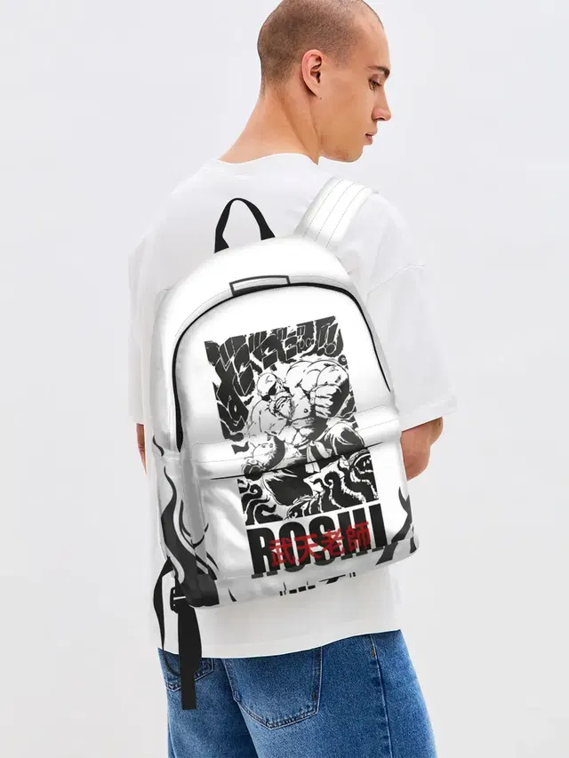 Джинсовый рюкзак с принтом «Roshi»