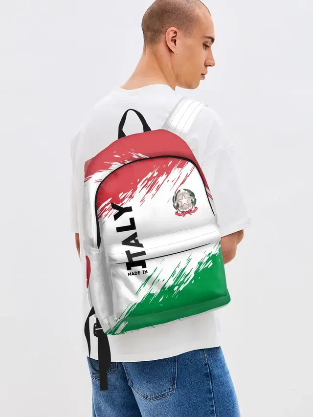 Джинсовый рюкзак с принтом «Италия — MADE IN ITALY»
