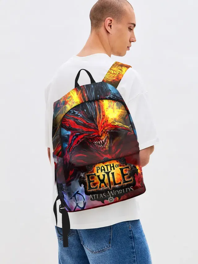 Джинсовый рюкзак с принтом «Игры — Path of Exile»
