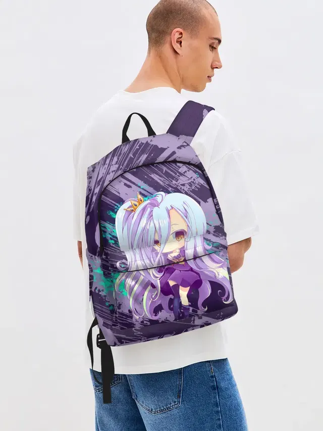 Джинсовый рюкзак с принтом «Shiro art»