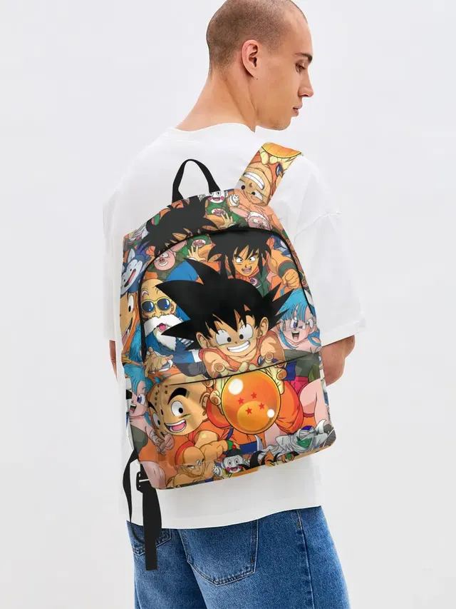 Джинсовый рюкзак с принтом «Goku»