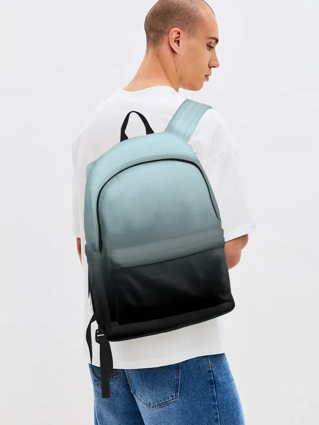 Джинсовый рюкзак с принтом «Black and Blue gradient»