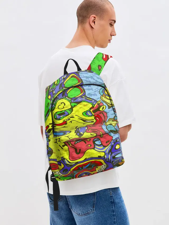 Джинсовый рюкзак с принтом «Multicolored»