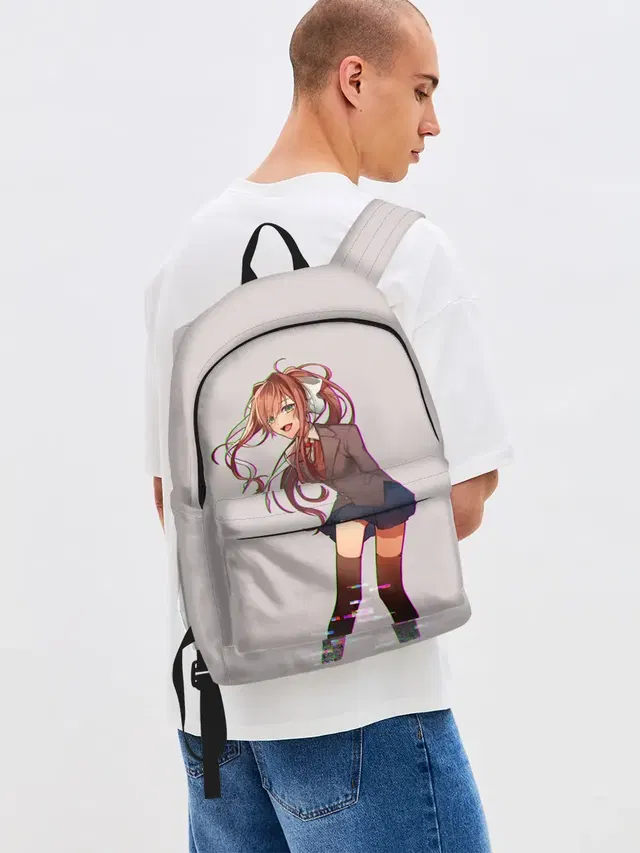 Джинсовый рюкзак с принтом «Cyber Monika»